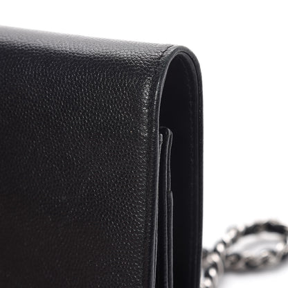 Chanel Caviar Sevruga Wallet On Chain WOC Black 21 of 22