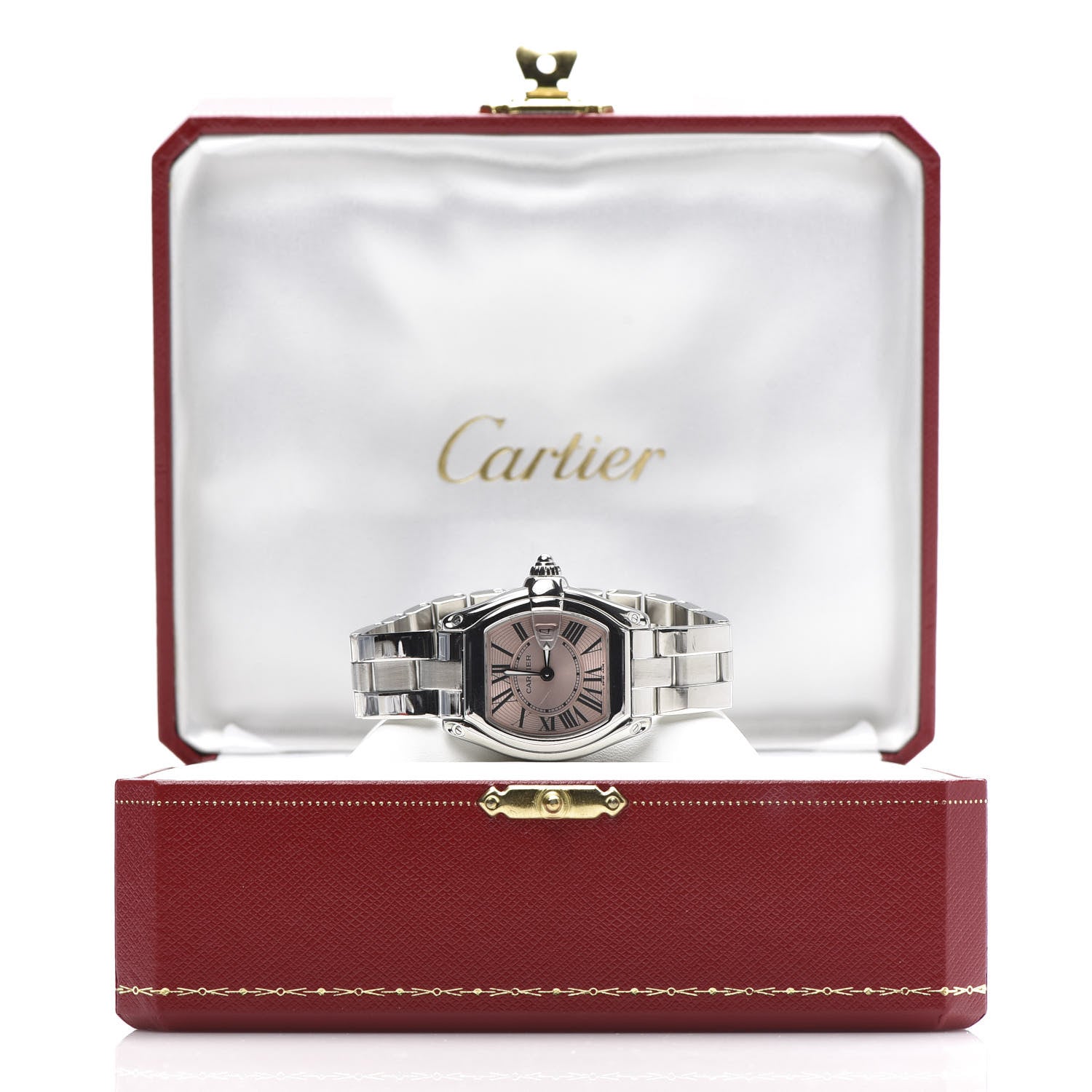 Cartier Stainless Steel 31mm Roadster Quartz Watch Pink 7 of 7