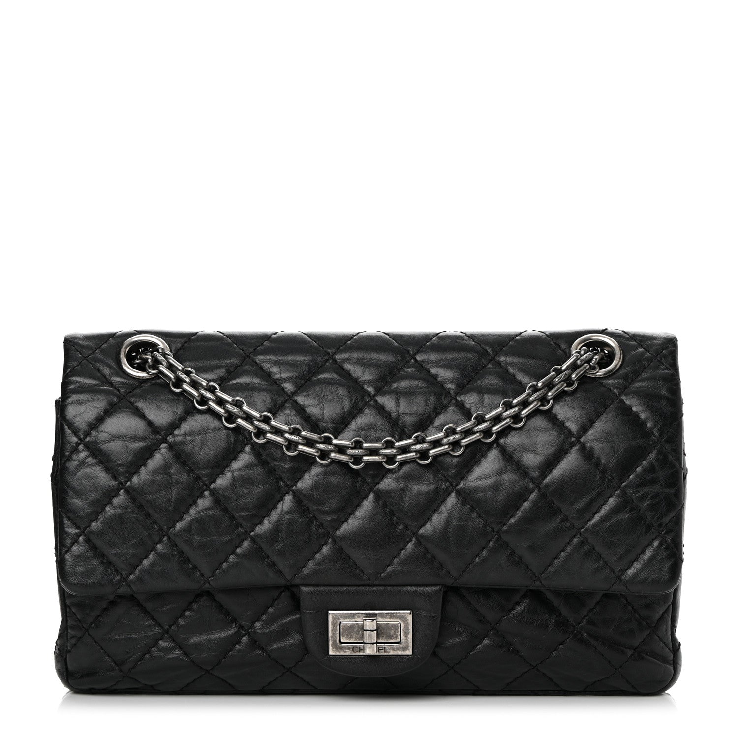 Chanel Aged Calfskin Quilted 2.55 Reissue 225 Flap Black 1 of 16
