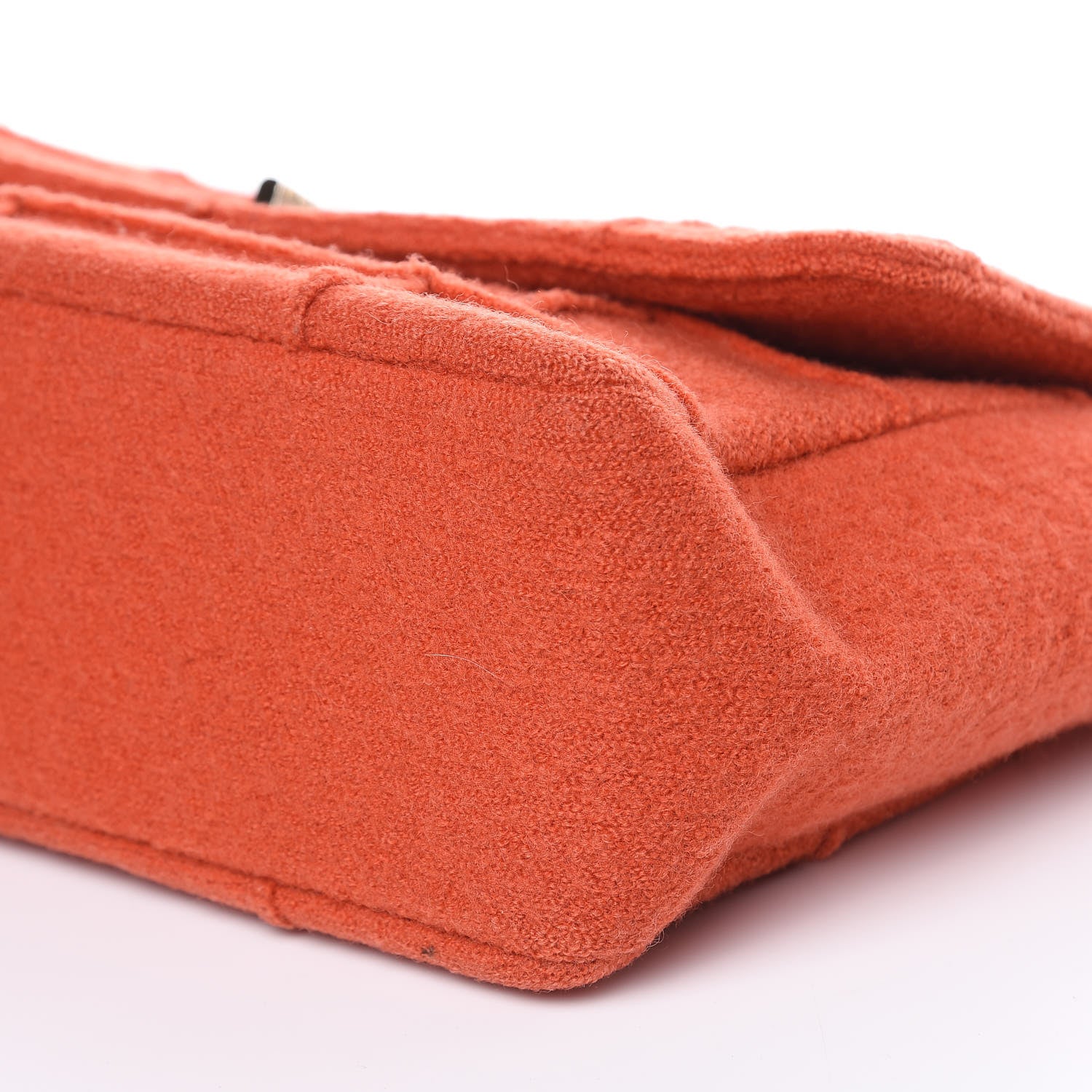 Chanel Wool Patchwork Mademoiselle Jumbo Flap Orange 9 of 16