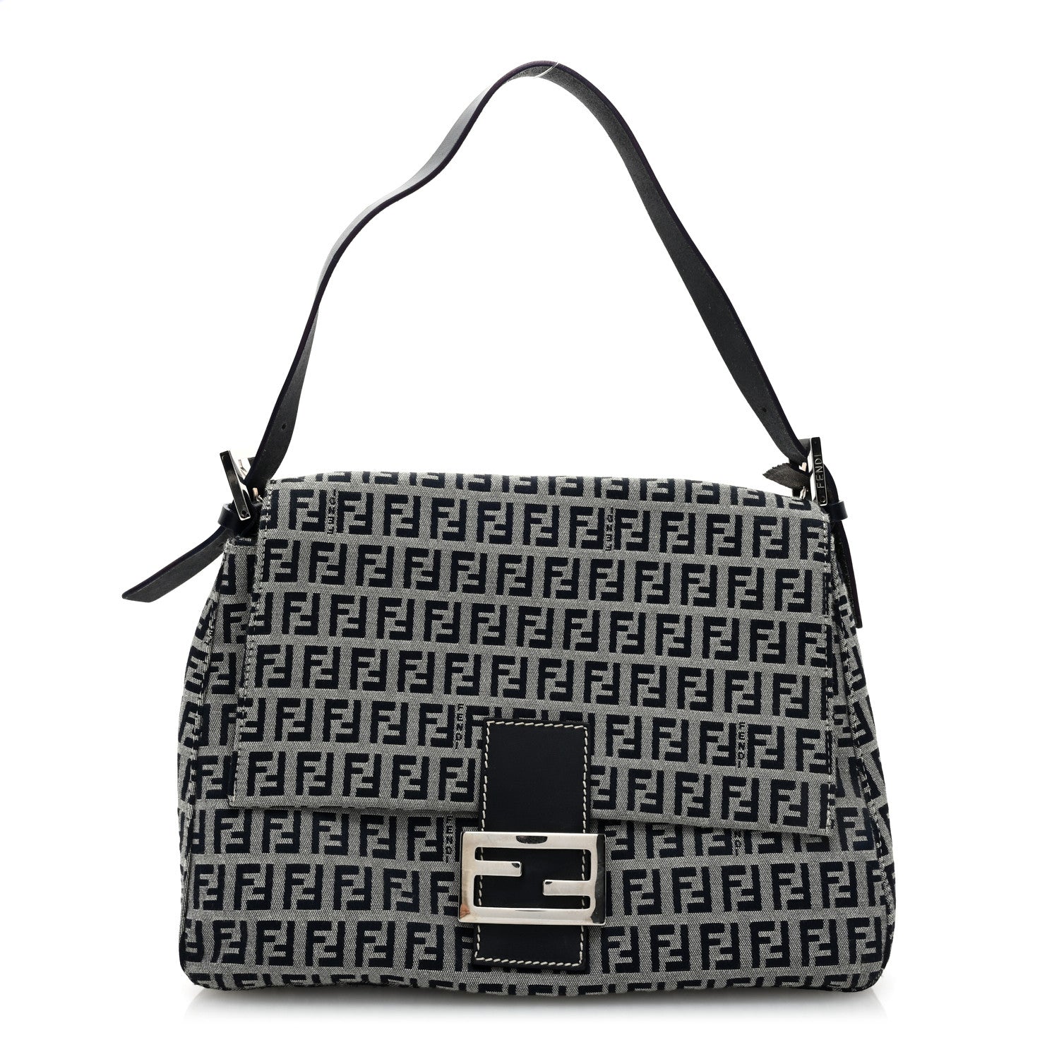 Fendi Zucchino Mama Baguette Navy 1 of 10