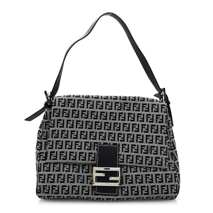 Fendi Zucchino Mama Baguette Navy 1 of 10