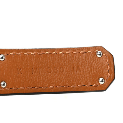 Hermes Metallic Chevre Chamkilight Kelly Belt Argent 2 of 3