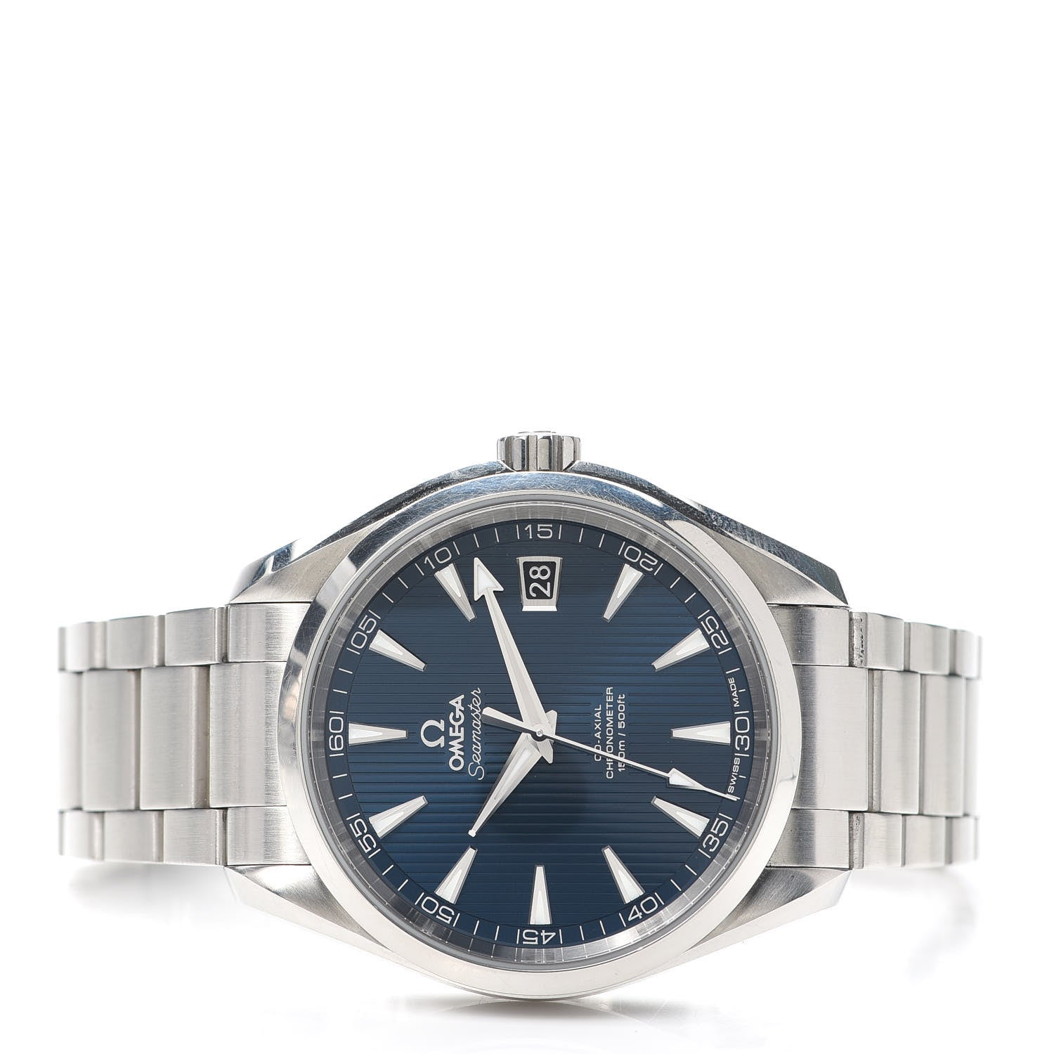 Omega Stainless Steel 41mm Seamaster Aqua Terra Co-Axial Chronometer Automatic Watch Blue 231.10.42.21.03.001 2 of 6