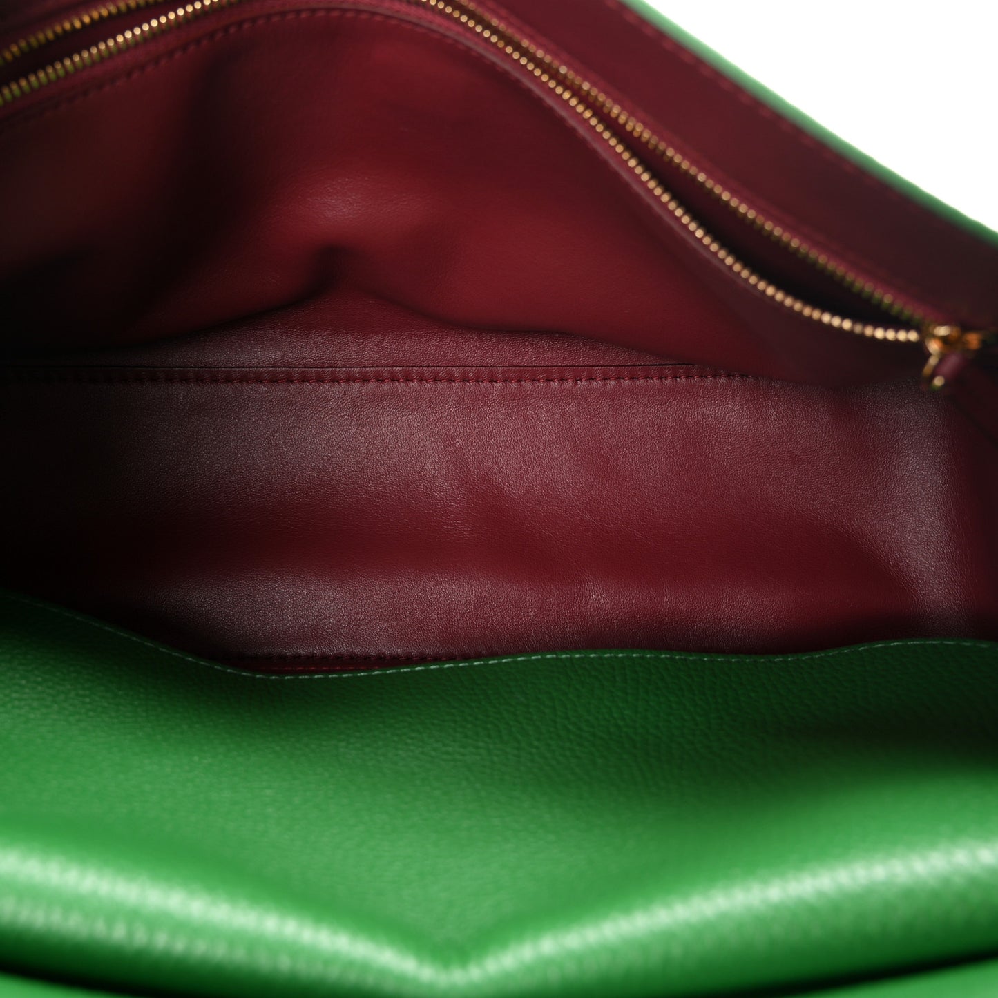 Grained Calfskin Small Souplissimo Maxi Flap Green