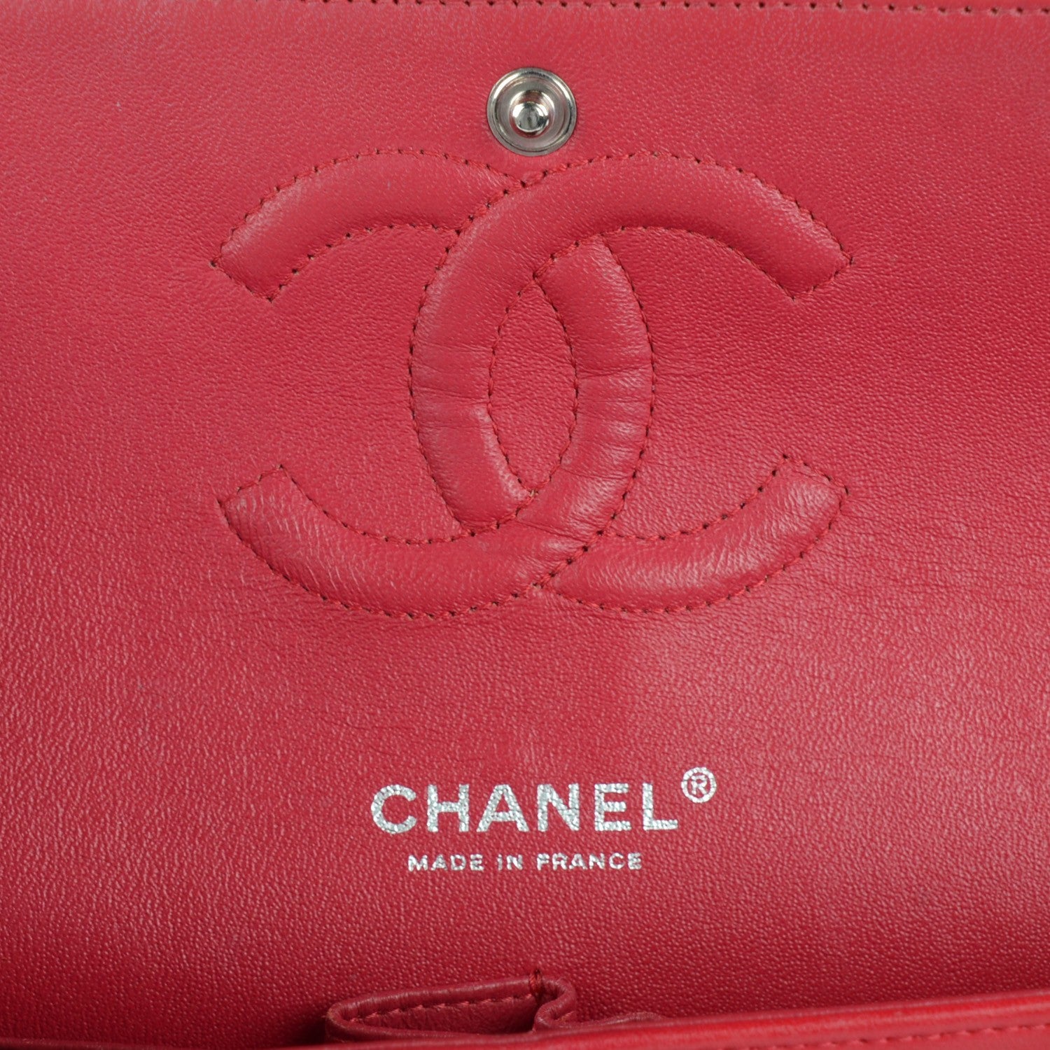 Chanel Lambskin Quilted Medium Double Flap Red 6 of 9