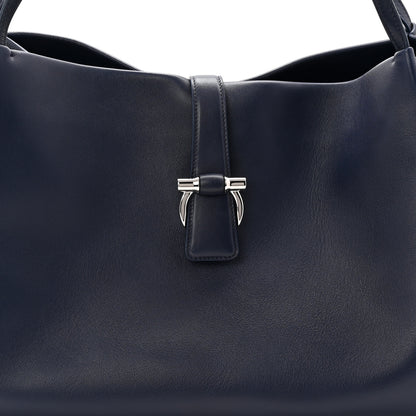 Salvatore Ferragamo Calfskin Large New Line Tote Navy Blue 8 of 10