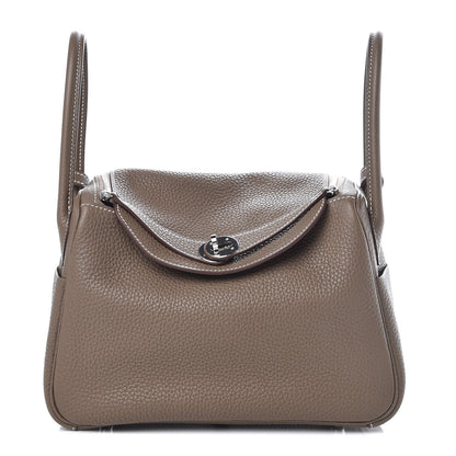 Hermes Taurillon Clemence Lindy 26 Etoupe 1 of 10