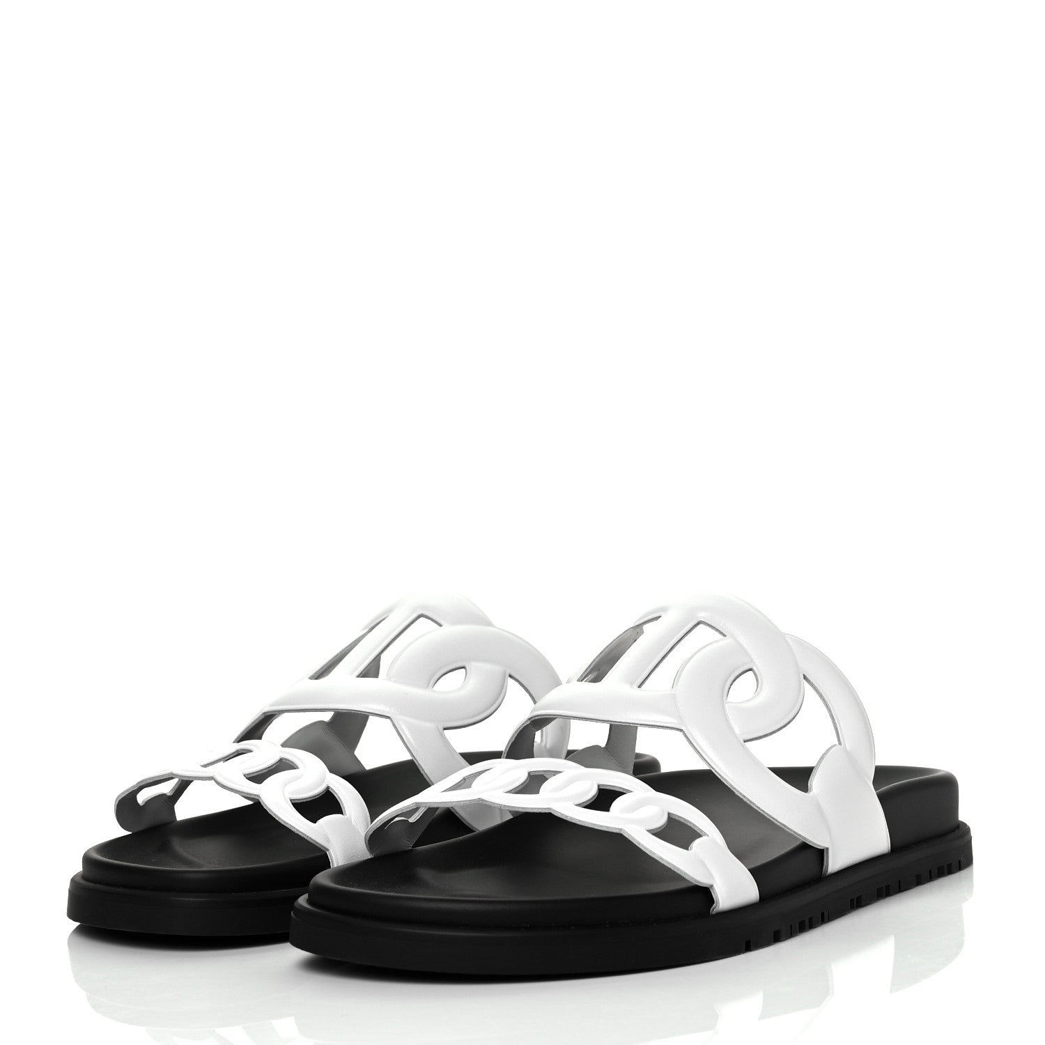 Hermes Nappa Womens Extra Sandals 37 White 3 of 9