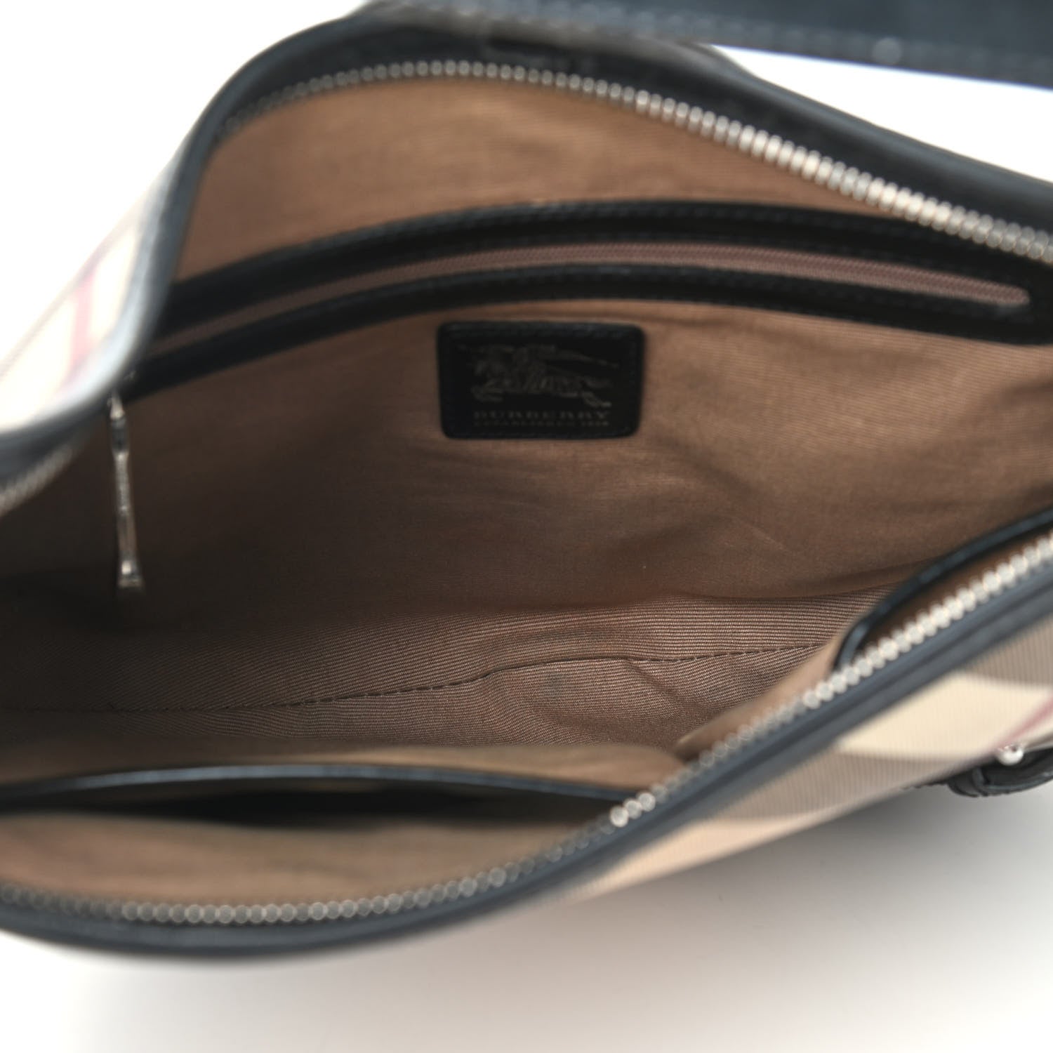 Burberry Supernova Check Buckle Hobo Black 9 of 13