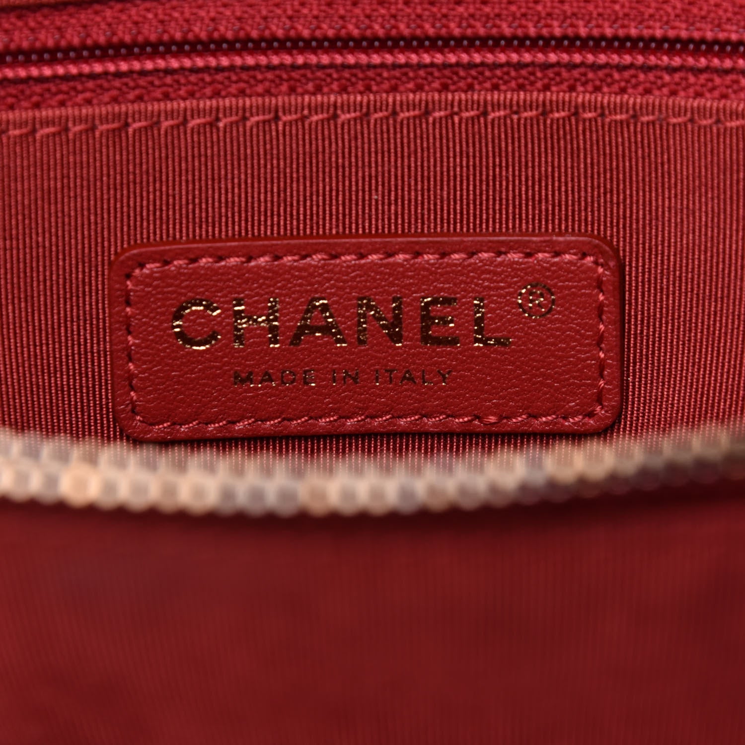 Chanel Lambskin Quilted Boy Shopping Tote Dark Red 6 of 11