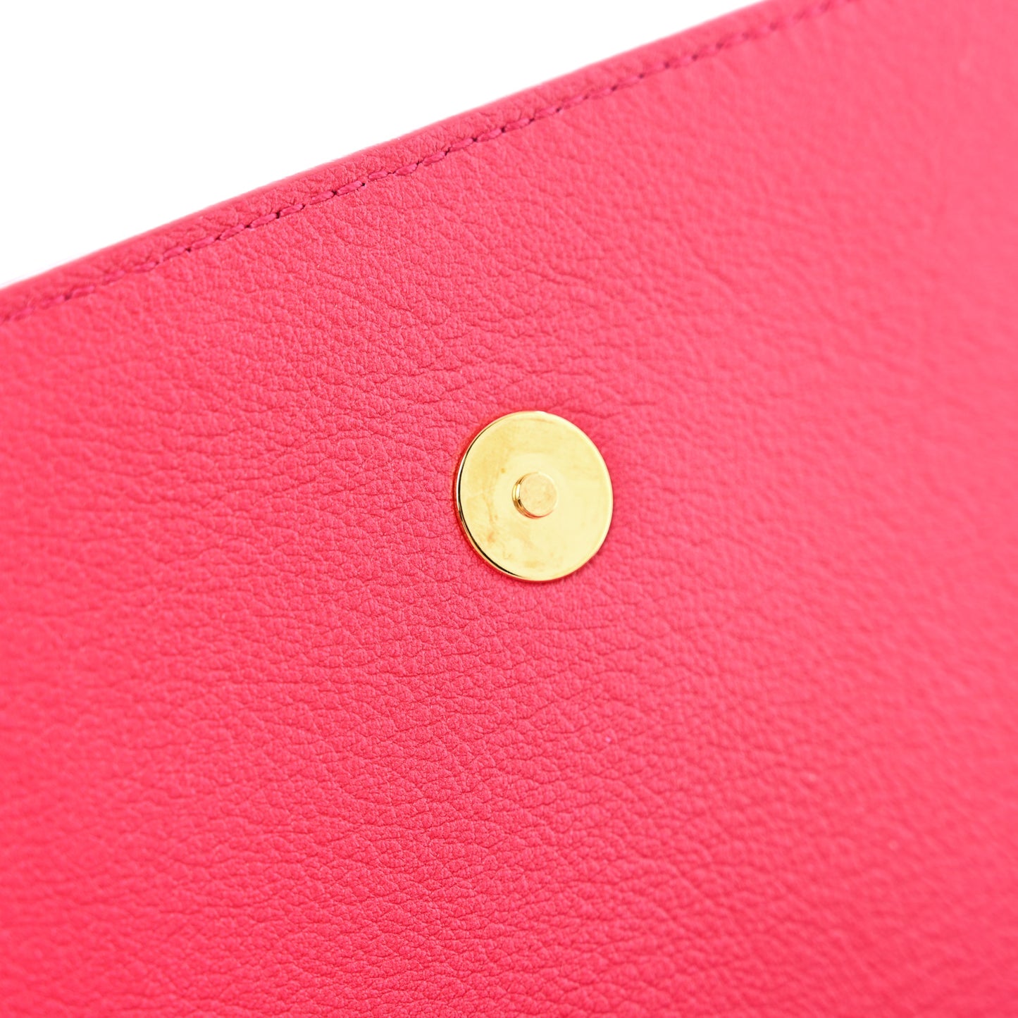 Calfskin Monogram Large Belle De Jour Clutch Lipstick Fuchsia