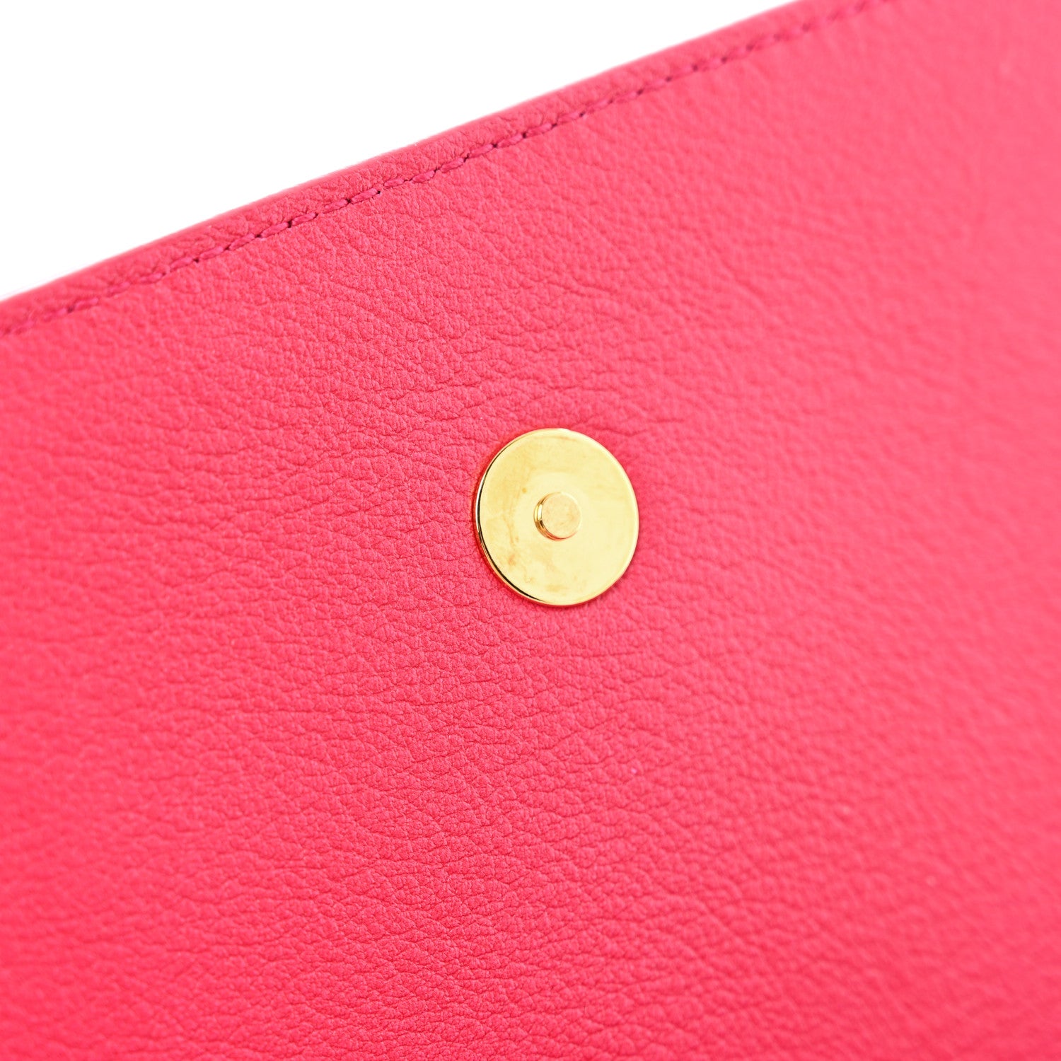 Saint Laurent Calfskin Monogram Large Belle De Jour Clutch Lipstick Fuchsia 8 of 10