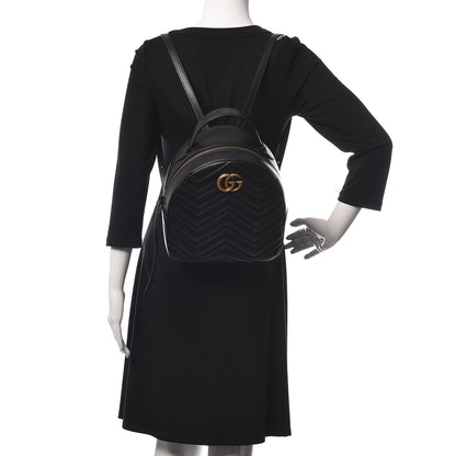 Gucci Calfskin Matelasse GG Marmont Backpack Black 2 of 12