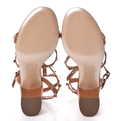 Valentino Garavani Calfskin Rockstud 60mm City Sandals 39.5 Light Cuir 8 of 8