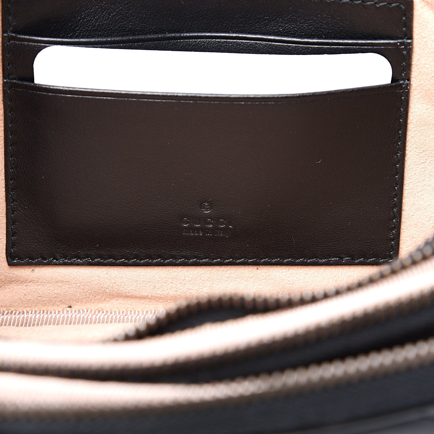 Gucci Calfskin Matelasse Mini GG Marmont Chain Crossbody Bag Black 8 of 11