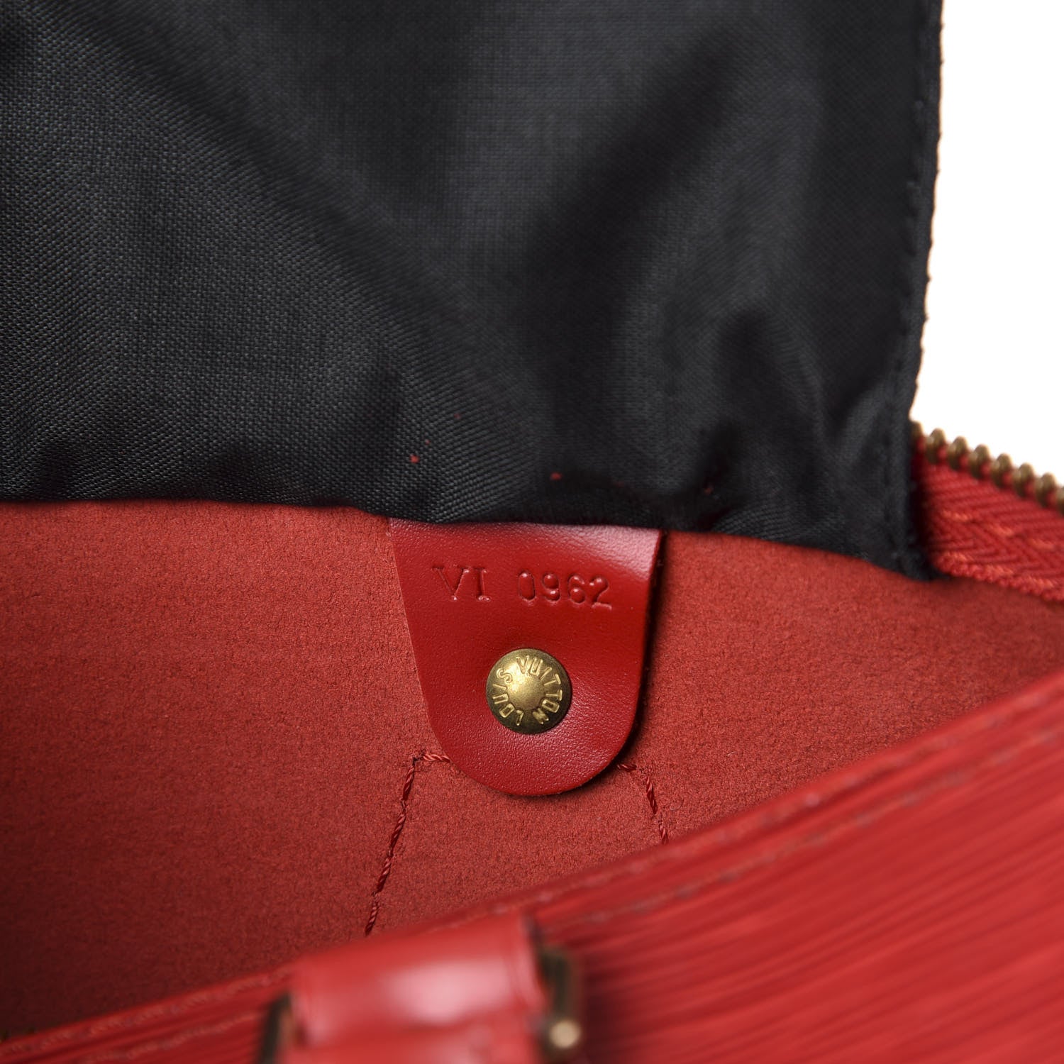 Louis Vuitton Epi Speedy 25 Castillan Red 8 of 10