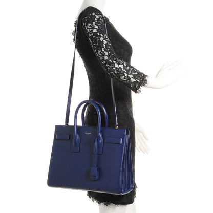 Saint Laurent Calfskin Small Sac De Jour New Marine 2 of 7