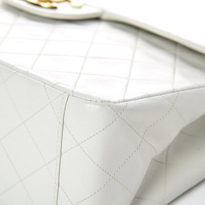 Chanel Lambskin Quilted XL Jumbo Single Flap White 17 of 18