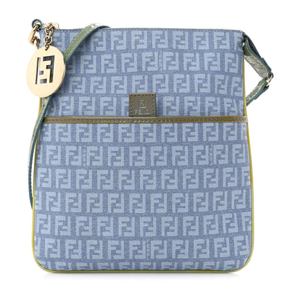 Fendi Zucchino Patent Small Forever Crossbody Celeste Grigio Lunai Multicolor 1 of 17