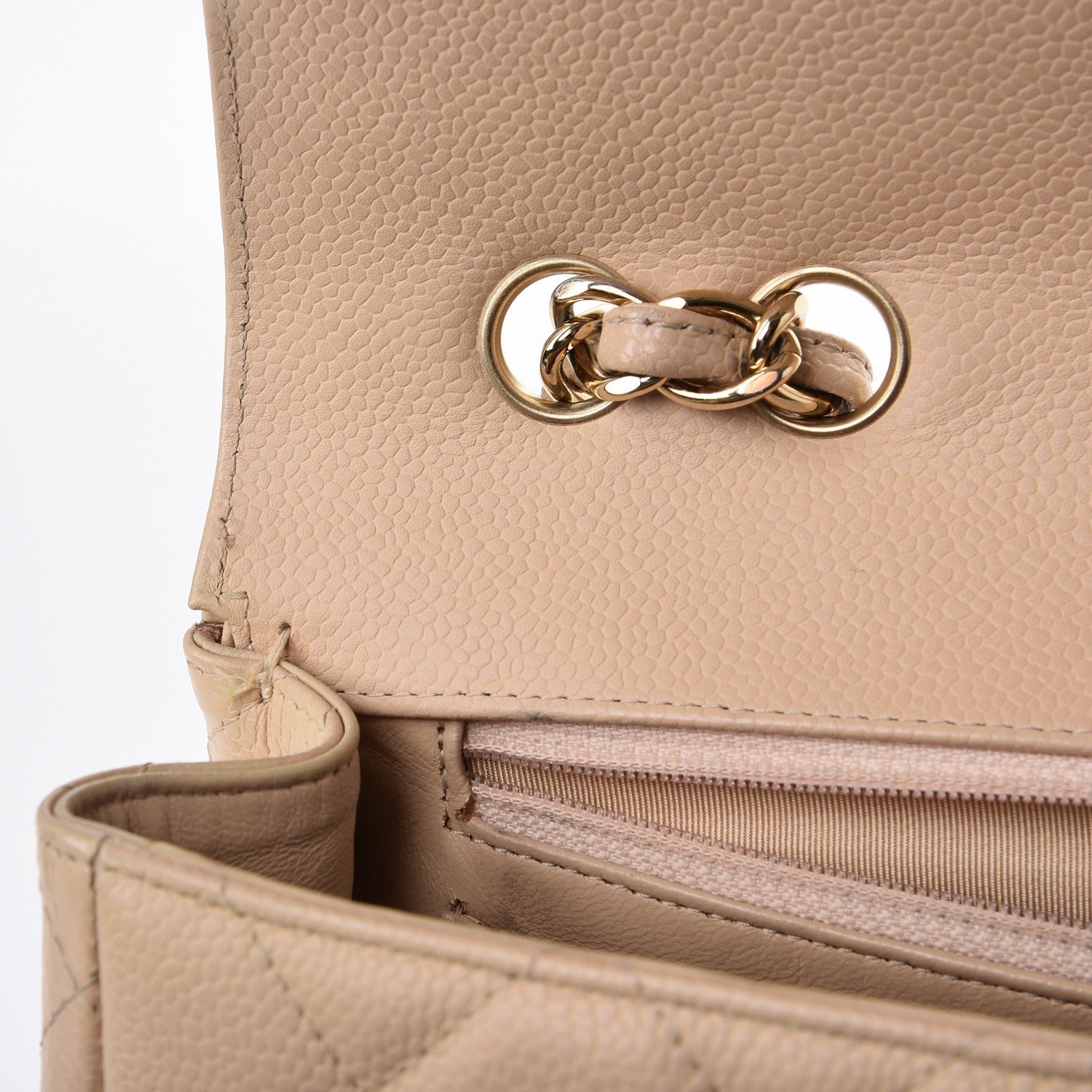 Chanel Caviar Quilted Jumbo Single Flap Beige Clair 11 of 11
