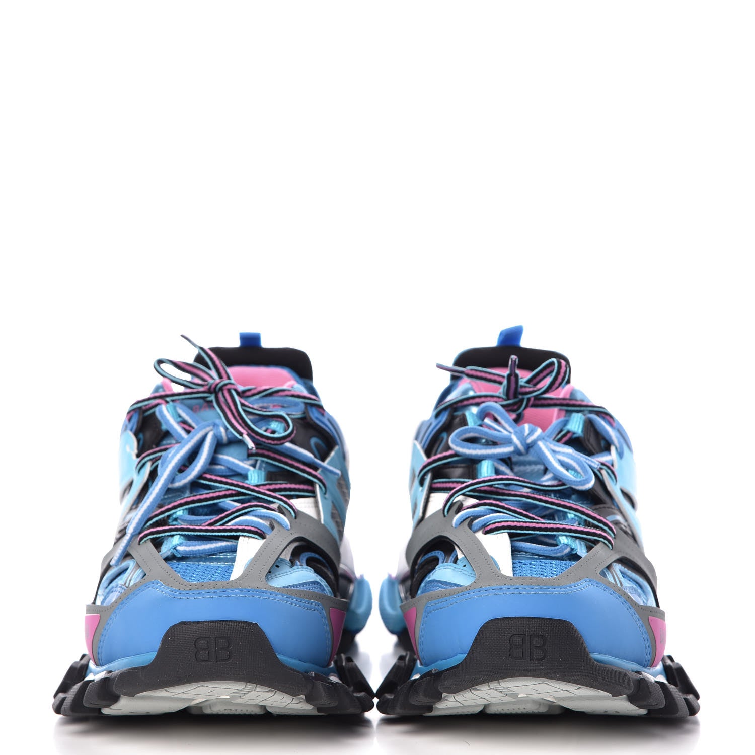 Balenciaga Mesh Nylon Womens Track Sneakers 41 Blue Black 2 of 7