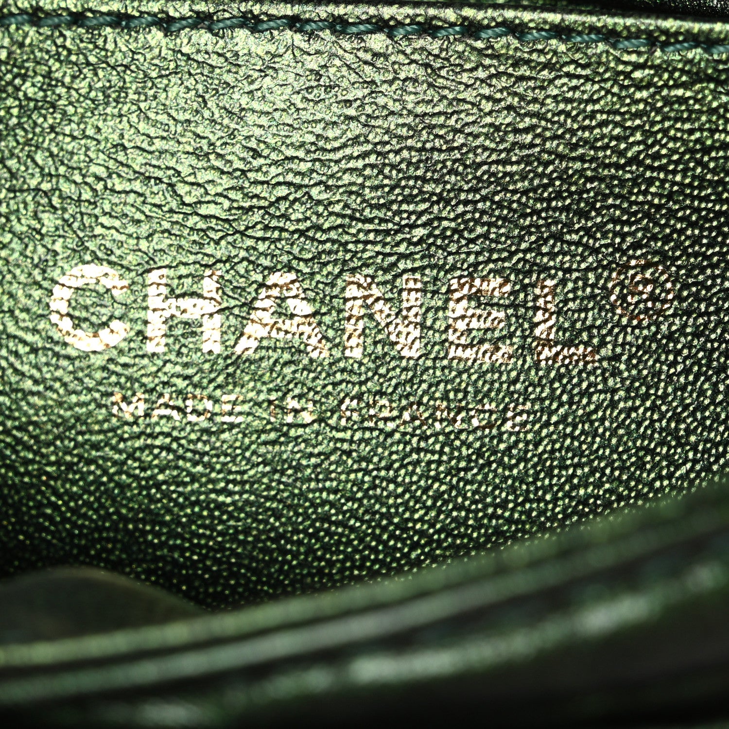 Chanel Metallic Aged Calfskin Quilted 2.55 Reissue Flap Belt Bag Clutch Green 6 of 10