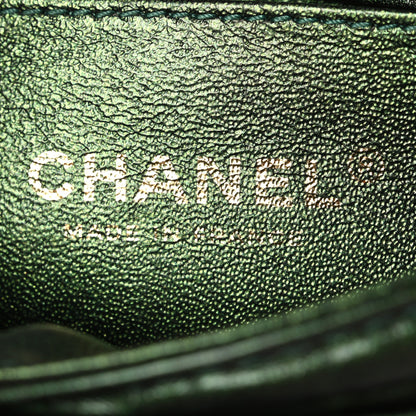 Chanel Metallic Aged Calfskin Quilted 2.55 Reissue Flap Belt Bag Clutch Green 6 of 10