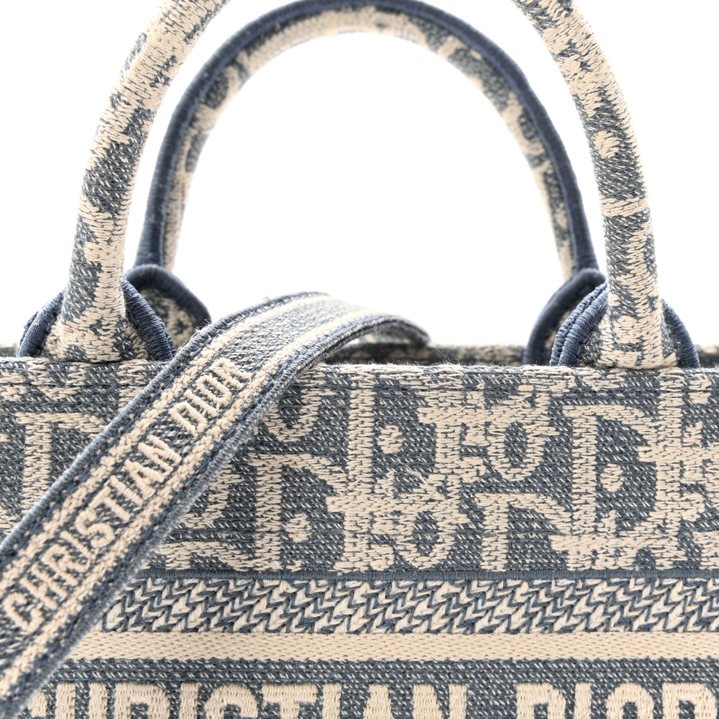 Oblique Mini Book Tote With Strap Light Blue Multicolor