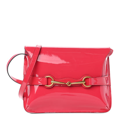 Gucci Patent Large Bright Bit Shoulder Bag Shocking Pink 1 of 10