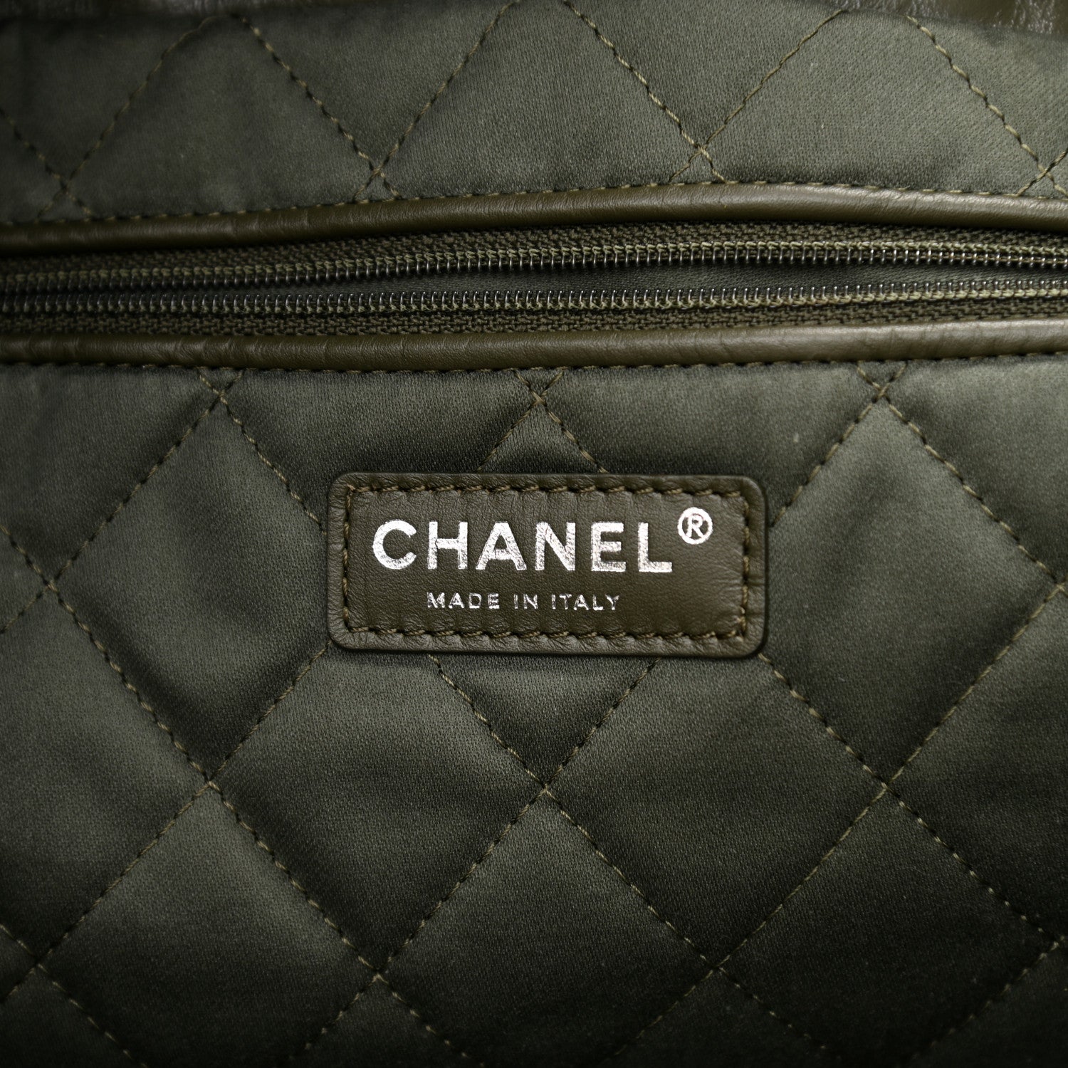 Chanel Shiny Calfskin Quilted Chanel 22 Khaki 6 of 13