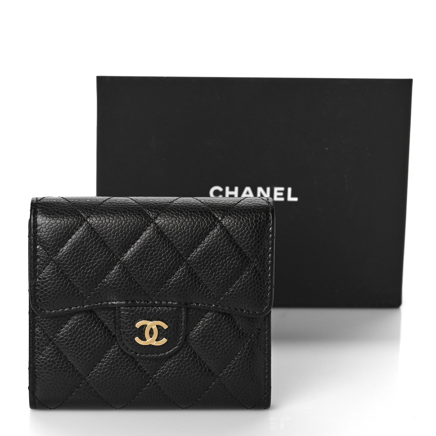 Chanel Caviar Quilted Compact Flap Wallet Black 12 of 12