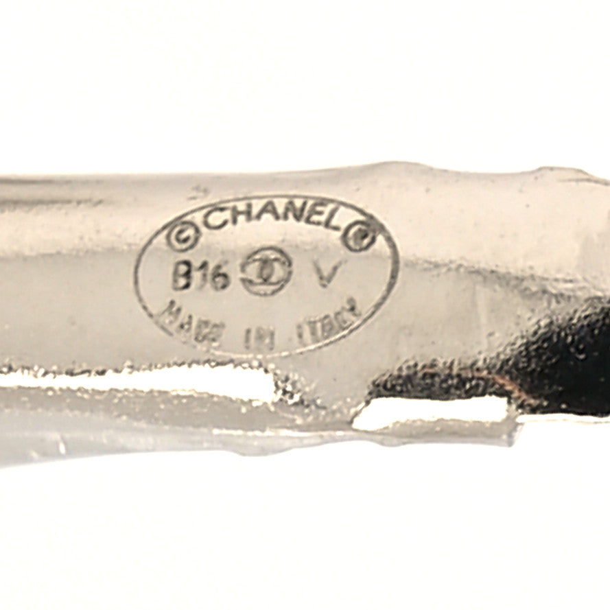 Chanel Crystal Pearl CC Drop Earrings Silver 3 of 4