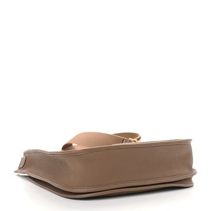Hermes Taurillon Clemence Evelyne III PM Beige De Weimar 4 of 9