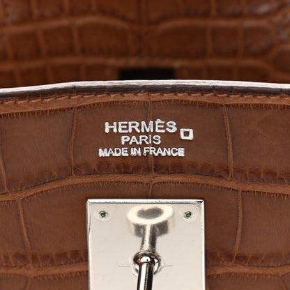 Hermes Matte Alligator Birkin 35 Alezan 6 of 10