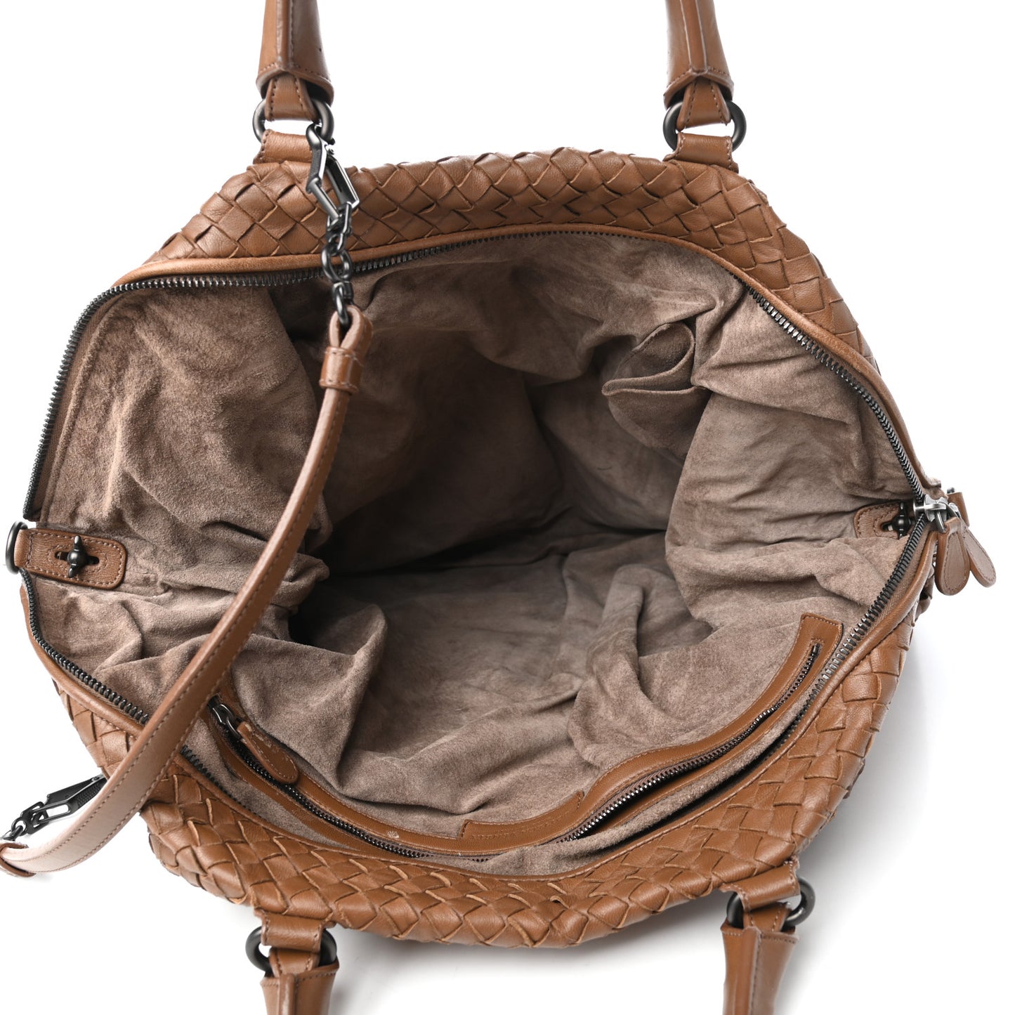 Nappa Intrecciato Maxi Convertible Tote Chene