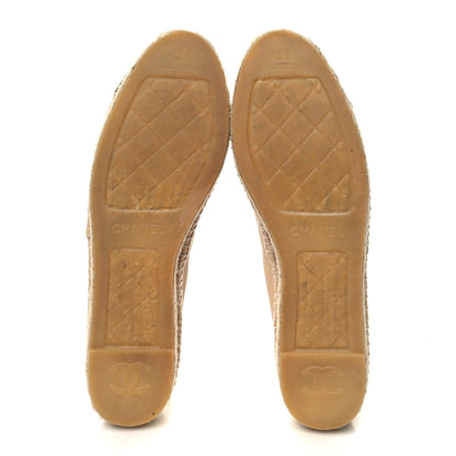 Chanel Lambskin CC Espadrilles 41 Beige Black 5 of 10