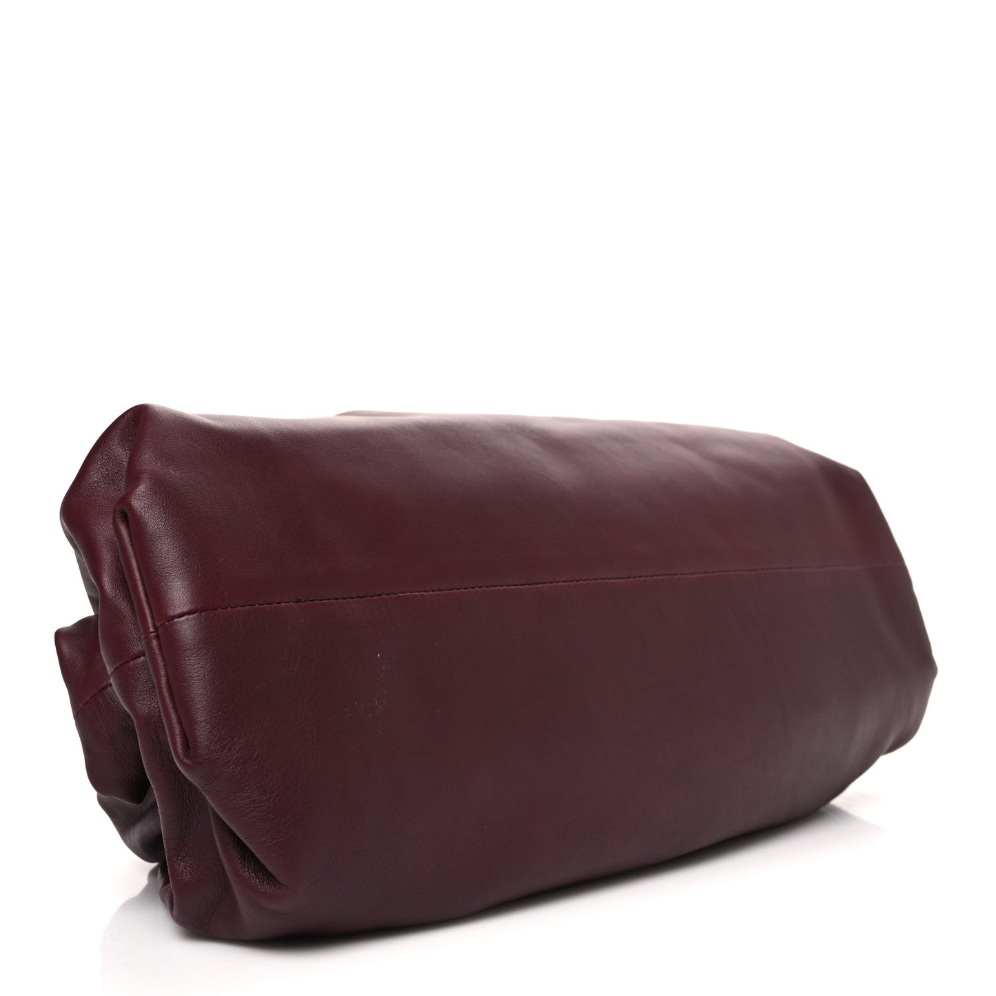 Smooth Butter Calf The Pouch Oversized Clutch Bordeaux