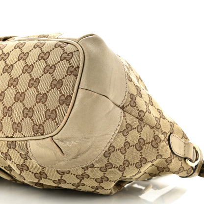 Gucci Monogram Margaux Calfskin Medium Sukey Top Handle Bag Beige Ebony Mystic White 10 of 17