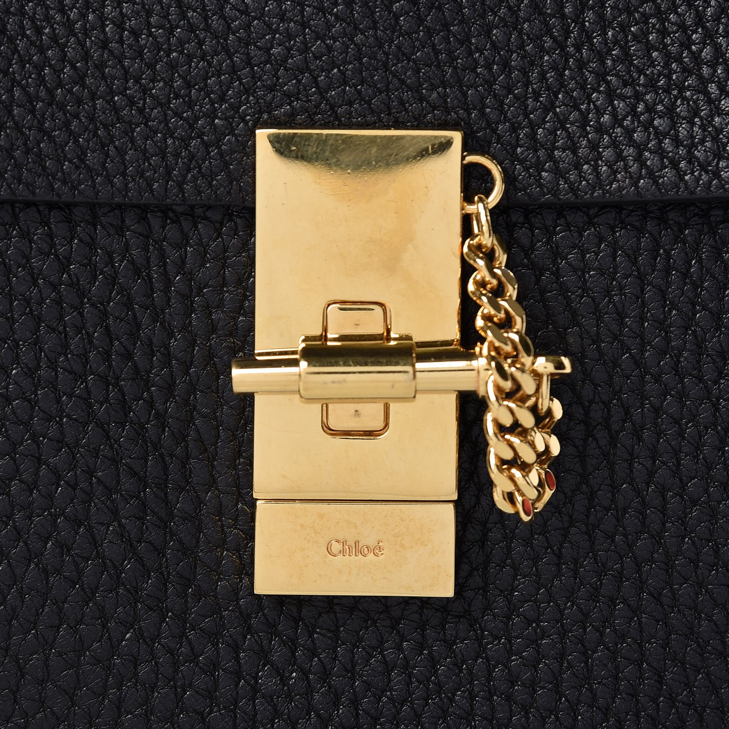 Grained Lambskin Drew Shoulder Bag Black