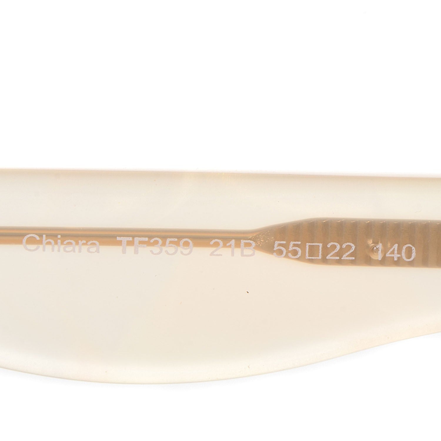 Tom Ford Chiara Round Sunglasses TF359 Pearl Opal Yellow 4 of 6