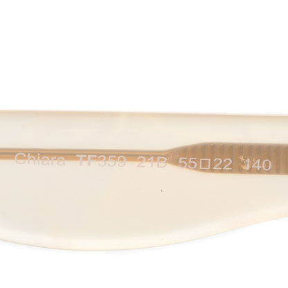 Tom Ford Chiara Round Sunglasses TF359 Pearl Opal Yellow 4 of 6