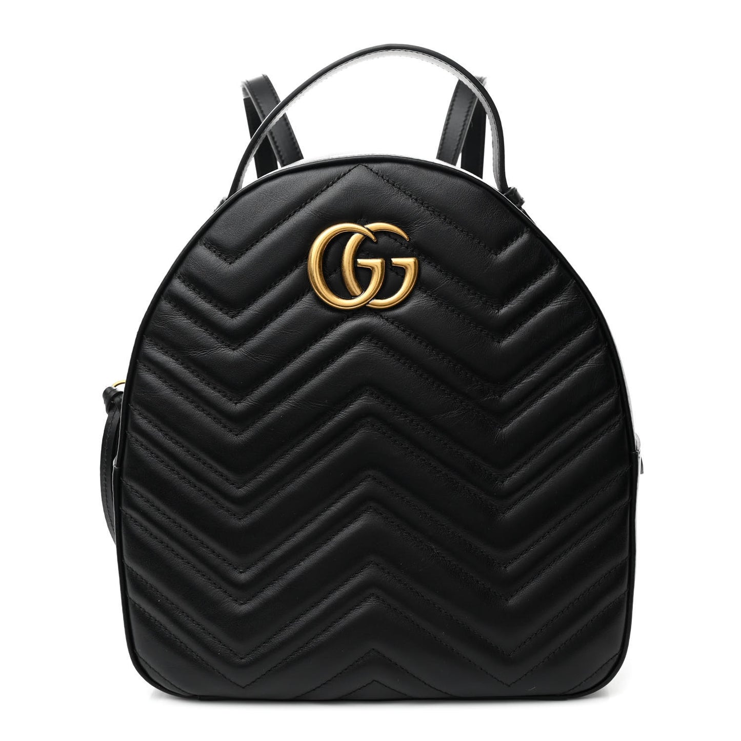 Calfskin Matelasse GG Marmont Dome Backpack Black