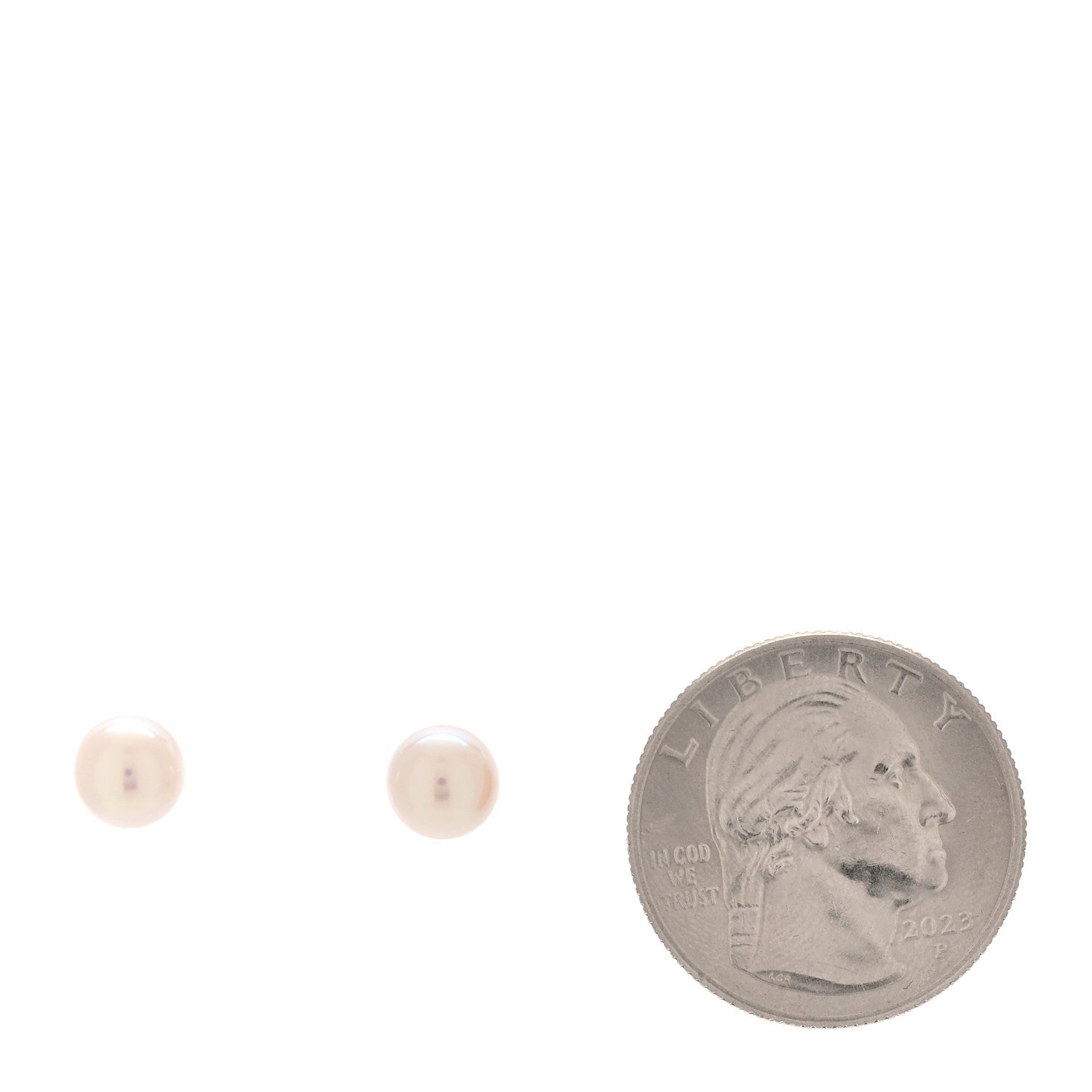 Tiffany 18K White Gold Cultured Pearl 6.5-7mm Stud Earrings 2 of 4