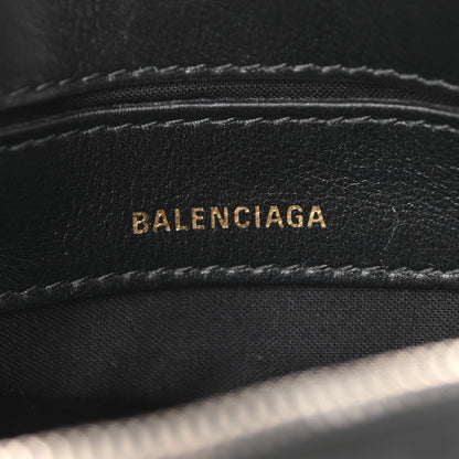 Balenciaga Calfskin Gothic Logo XXS Ville Top Handle Bag Black White 6 of 10