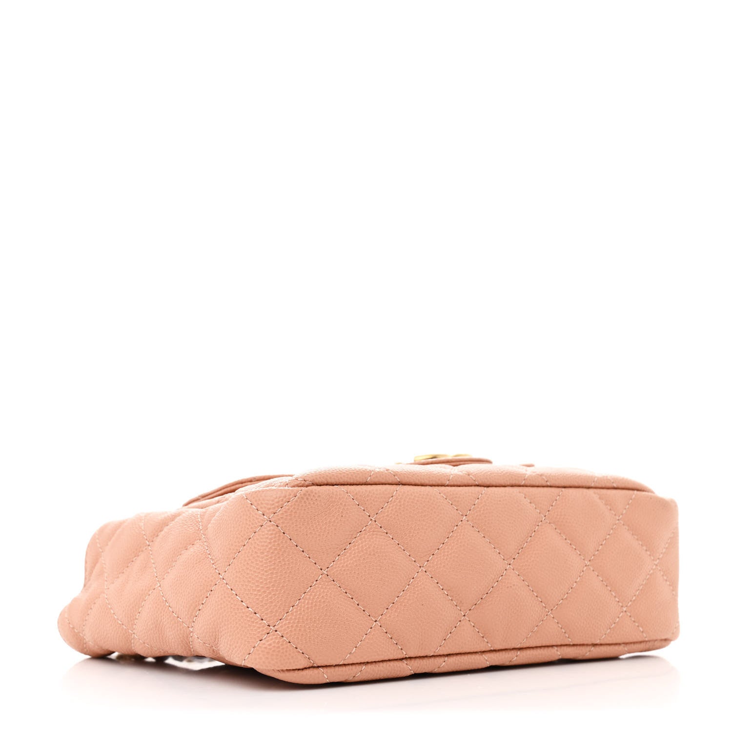 Chanel Caviar Quilted Small Wavy CC Hobo Coral 4 of 11
