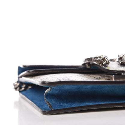 Gucci GG Supreme Monogram Blooms Mini Dionysus Shoulder Bag Beige Navy Vintage Blue 6 of 10