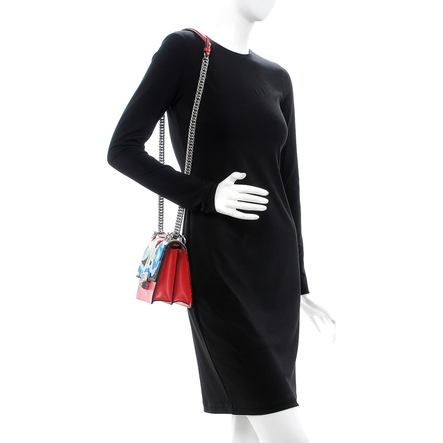 Vitello Liberty Zucca Velvet Floral Floral Kan I Shoulder Bag Fiamma Multicolor