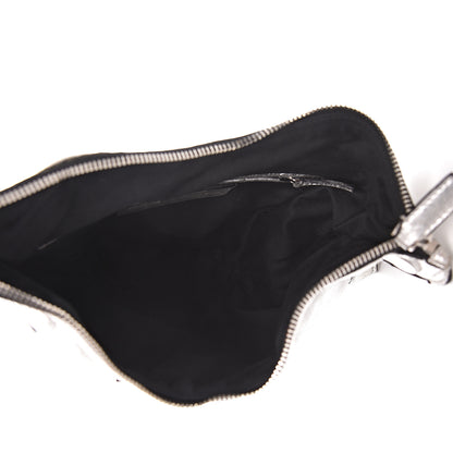 Alexander McQueen Metallic Lambskin De Manta Clutch Silver 5 of 12