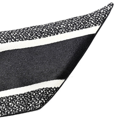 Christian Dior Silk Houndstooth Mitzah Scarf Black White 5 of 5